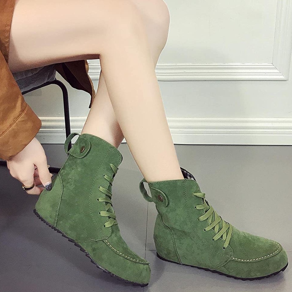 ZSpzx Fashion Ankle Boots for Women Low Stacked Heel, Size 9